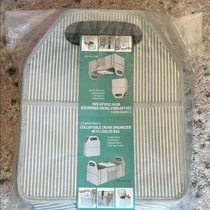 3-Compartment Collapsible Trunk Organizer with Cooler Bag